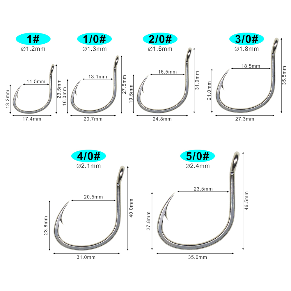 ICERIO 10PCS Rivestimento in s - Fishing Hook Circle recensione e prezzo